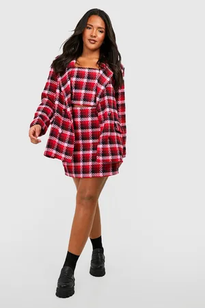Boohoo Plus Boucle High Waisted Mini Skirt