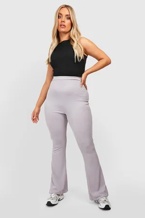 Boohoo Plus Rib Flare Leggings