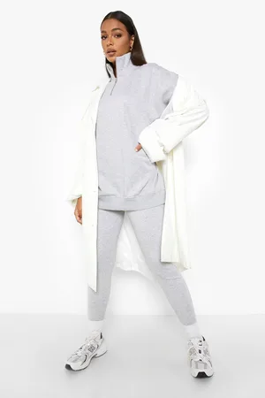 Boohoo Recycled Oversized Half Zip Sweatshirt