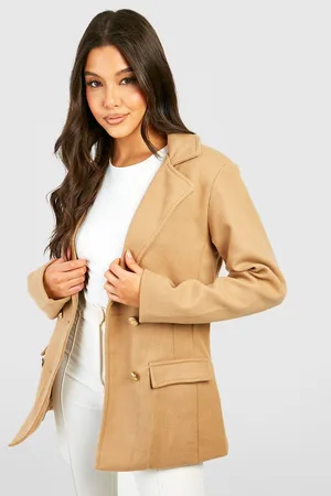 Boohoo Double Breasted Wool Look Blazer