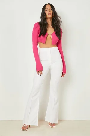 Boohoo Petite Seam Detail Flared Tailored Trouser