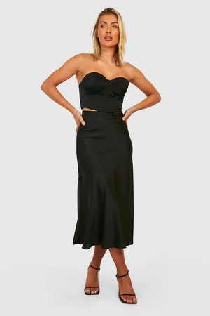 Boohoo Satin Midaxi Skirt