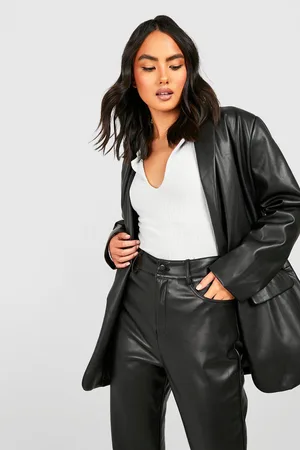 Boohoo Soft Rib Knit Collar Top