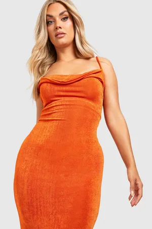 Boohoo Plus Acetate Slinky Maxi Dress