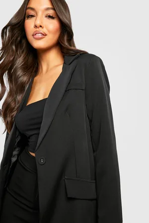 Boohoo Tailored Plunge Front Fitted Blazer