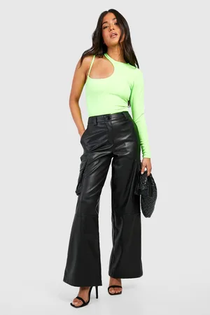 Boohoo Petite Asymmetric Cut Out Long Sleeve Bodysuit