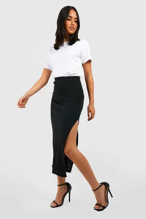 Boohoo Recycled Rib Midaxi Skirt