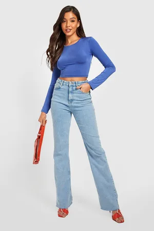 Boohoo Recycled Crew Neck Long Sleeve Crop Top