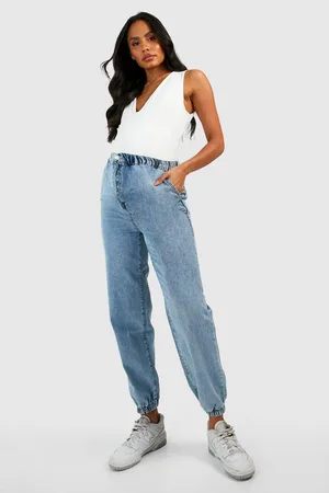 Boohoo Maternity Acid Wash Elasticated Cuff Joggers