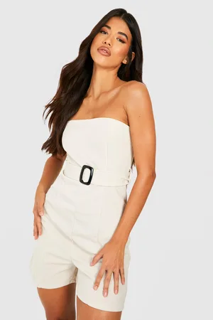 Boohoo Tall Tailored Belted Playsuit