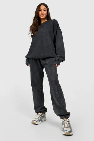 Boohoo Acid Wash Sweater Tracksuit