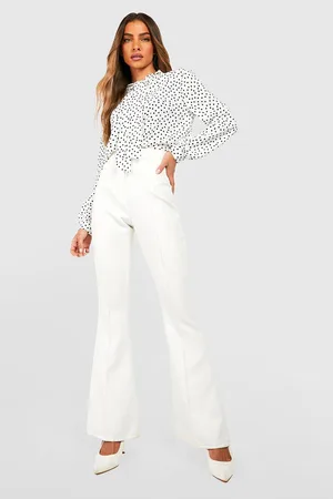 Boohoo Polka Dot Pussbow Woven Blouse