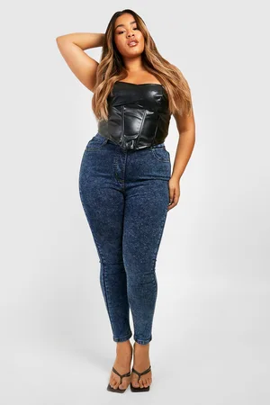 Boohoo Plus Acid Wash Basic Jeggings
