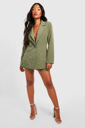 Boohoo Petite Crystal Embellished Blazer