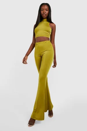 Boohoo Recycled Slinky Flared Trousers