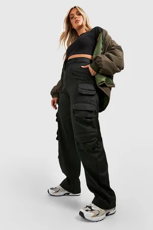 Boohoo Plus Multi Pocket Straight Leg Cargo Trouser