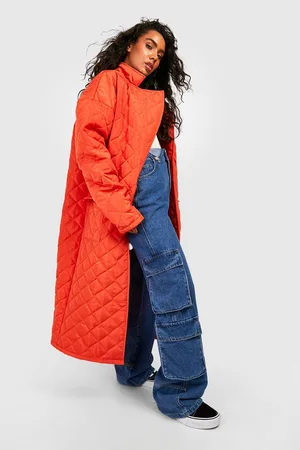 Boohoo Quilted Longline Puffer Jacket