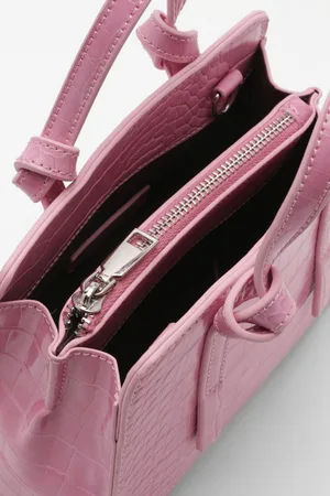 Boohoo Mini Croc Tote Bag