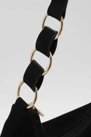 Boohoo Suede Link Shoulder Bag