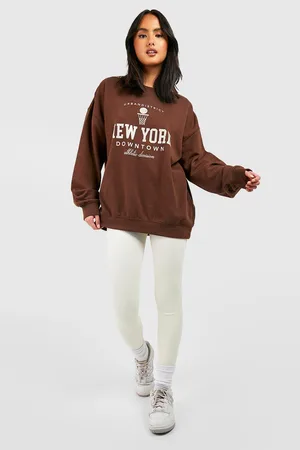 Boohoo New York Slogan Oversized Sweatshirt