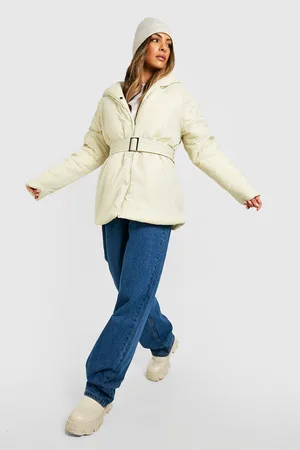 Boohoo Belt Detail Puffer Jacket