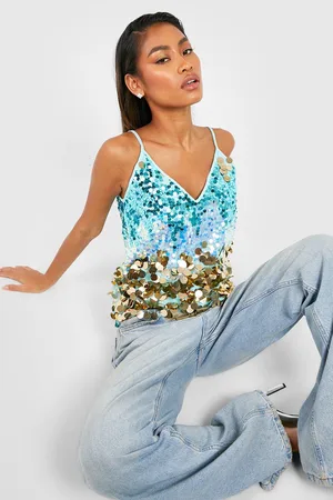 Boohoo Mixed Sequin Cami Top