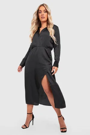 Boohoo The Plus Satin Midaxi Dress
