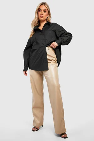 Boohoo Plus Poplin Longline Shirt