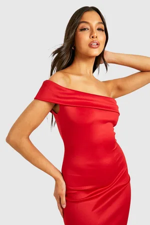 Boohoo One Shoulder Slim Fit Maxi Dress