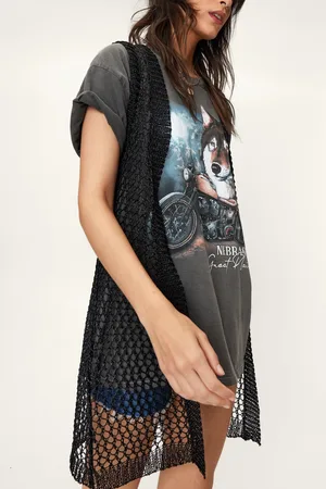 Boohoo Metallic Yarn Knitted Oversized Vest