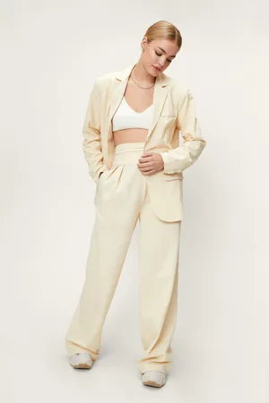 Boohoo Cotton Single Breasted Blazer