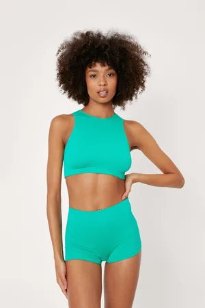Boohoo Recycled Seamless Crew Racerback Bralette