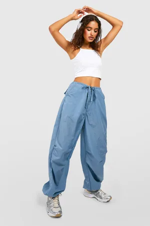 Boohoo Strappy Racer Cotton Blend Crop Top