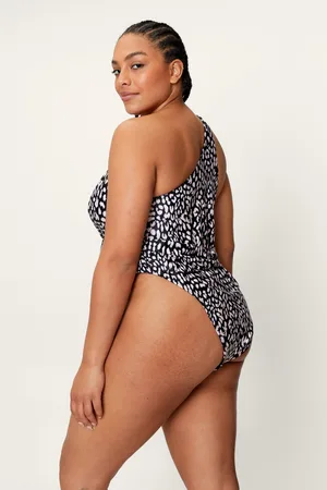Boohoo Plus Size Recycled Animal Print Swimsuit