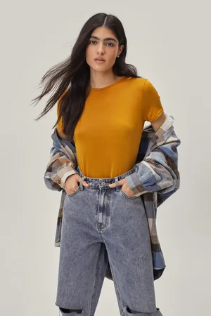 Boohoo Crew Neck Cap Sleeve Bodysuit