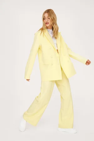 Boohoo High Waisted Wide Leg Tailored Pants