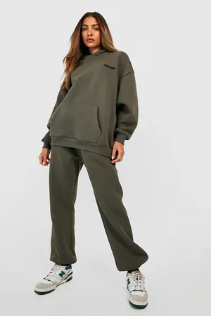 Boohoo Flocked Slogan Premium Cuffed Jogger