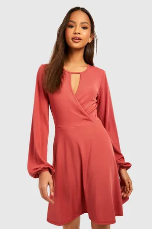 Boohoo Cut Out Skater Dress