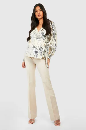 Boohoo Maternity Zig Zag Sequin Wrap Top