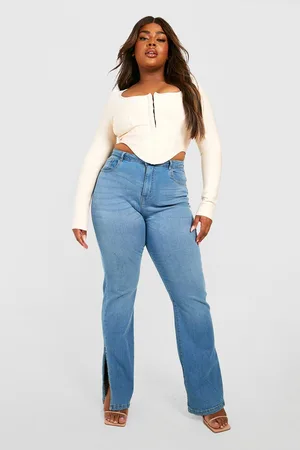 Boohoo Plus Premium Bandage Long Sleeve Corset Top