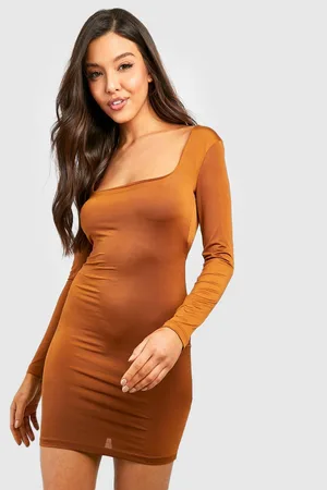 Boohoo Recycled Double Layer Slinky Mini Dress