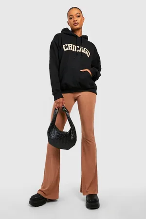 Boohoo Tall Knitted Rib Mix And Match Flare Trouser