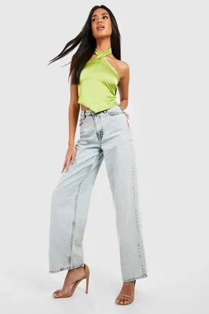Boohoo Cross Neck Halter Satin Cami Top