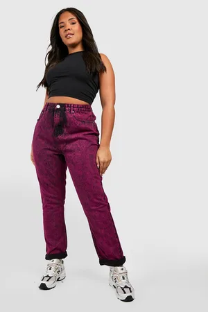 Boohoo Plus Washed Mom Jeans