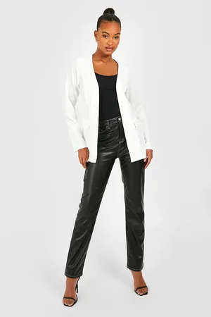 Boohoo Tall Basic Jersey Collarless Fitted Blazer