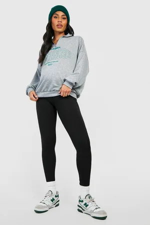 Boohoo Maternity San Francisco Half Zip Sweatshirt
