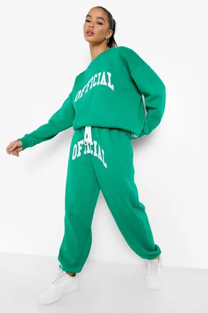 Boohoo Official Applique Sweater Tracksuit