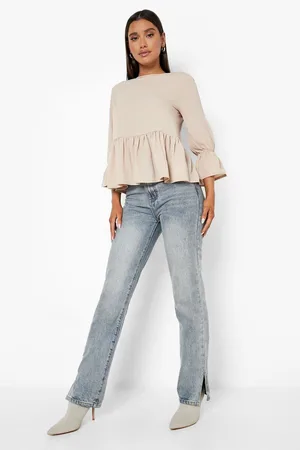Boohoo Woven Peplum Blouse