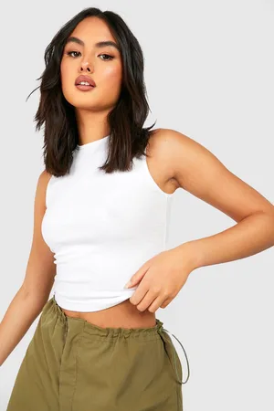 Boohoo Basic Racer Crop