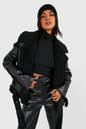 Boohoo Teddy Trim Aviator